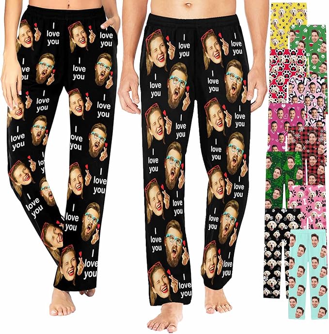 Custom Pajama Pants Customized Pajamas For Men Women Funny Xmas Pjs