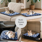 Dog Bed Mat, Reversible Crate Pad & Cute Dog Bed - Machine Washable Kennel Mat with Ultra Soft for Small Dogs & Cats