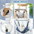 BBTO 3 Pcs Reversible Pet Hammock Soft Plush Cat Hanging Hammock Guinea Pig Bed Rat Cage Accessories for Puppy Dog Piggy Kitten Ferret Rabbit Other Small Animals(Cat)