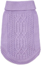 Stretchy Cat Sweater - 17 Colors & 6 Sizes | Snug Winter-Ready Knit for Boy/Girl Cats & Kittens(Purple, Medium)