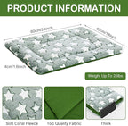 VitalCozy 4 Pcs Dog Crate Pads, Ultra Soft Warm Washable Anti-Slip Kennel Bed Mat for Pets, Reversible, Replaceable, Cozy Cage Liner for Small Medium Large Dogs and Cats(18 x 24 x 1.6 Inch,Green)