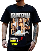 NAZENTI Custom Valentine Shirt Gifts for Boyfriend, Customized Bootleg Rap Tee