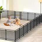 New Thickened Version Dog Playpen, 32 Inch Dog Fences for The Yard, Portable Outdoor Dog Playpen for Large/Medium/Small Dogs, Foldable Metal Dog playpen, with Doors (40 Panels, 32 Inch)