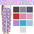Custom Couple Pajama Pants Sock with Funny Face, Personalized PJ Anniversary Birthday Women Men Pants