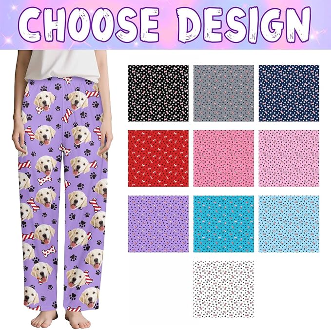 Custom Couple Pajama Pants Sock with Funny Face, Personalized PJ Anniversary Birthday Women Men Pants