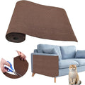 Cat Scratch Couch Furniture Protector, Adhesive Cat Scratch Pad Deterrent for Furniture, DIY Climbing Cat Scratcher Couch Protector from Cat Claws Scratching for Indoor (Brown,78.7x15.8In)