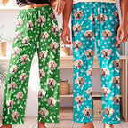 Personalized Face Pajama Pants for Men Women Custom Photo Printed Pajamas Bottoms Trousers Gift for Christmas Birthday