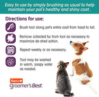 Hartz Groomer's Best Fur Fetcher De-Shedder Cat Brush,Black