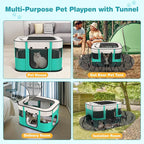 Upgrade Outdoor Cat Enclosure, Outdoor Cat Playpen Enclosed, Portable Catio Cat Tent with Tunnel for Indoor Cats Small Animals and Puppy