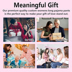 D-Story Custom Short Pajama Set with Pet Face Personalized Photo Sleepwear 2 Pieces Pjs Nightwear Xmas Gift for Women