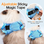 Dooradar Cat Harness and Leash Set, Escape Proof Lightweight Kitten Harness, Soft Breathable Reflective Vest for Outdoor Walking Traveling, Adjustable for Medium Cats, Orange & Blue, M