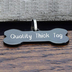 Ultra Joys Stainless Steel Pet ID Tag Dog Name Tags Personalized Front and Back Engraving, Customized Dog Tags and Cat Tag, Optional Engraved on Both Sides, Bone Tag with Mountain Design, Large