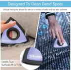 Analan Mini Pet Hair Remover for Car Detailing Supplies, Carpet Dog Hair Remover for Car Interior, Triangle Dog Hair Remover for Auto Detailing, Couch, Furniture, Lint, Carpet(Purple)