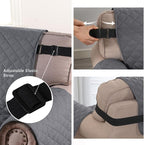 H.VERSAILTEX Loveseat Couch Cover Reversible Couch Covers for 2 Cushion Couch Water Resistant Furniture Protector Cover with Elastic Strap for Pets Kids(Loveseat, Grey/Beige)