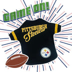Pets First NFL Pittsburgh Steelers T-Shirt for Dogs & Cats, Large. Football Dog Shirt for NFL Team Fans. New & Updated, Durable & Cute Sports PET TEE Outfit (PIT-4146-LG)