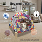 Pozico Portable Cat Tent Bed – Lightweight Foldable Cat House with Soft Washable Cushion, Warm Enclosed Cave for Kittens, Indoor Cats & Small Dogs
