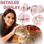 Elegant little tail 2 Pack Cat Collar- Christmas Cat Collars Breakaway with Bell Pendant Wedding Kitten Boy Girl Safety Adjustable 7-12 Inch Collar for Small Cats Puppy