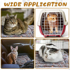 Tuanse 4 Pack Ultra Soft Dog Cat Bed Mat Small Animal Guinea Pig Bed with Cute Print Reversible Fleece Dog Crate Kennel Pad Cozy Washable Thickened Hamster Pet Beds Mat(21 x 14 Inches,Gray)