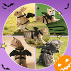 Cat Harness and Leash, Cat Halloween Costumes with Bat Wings Escape Proof Soft Adjustable Vest, Easy Control Breathable Halloween Costumes Harness for Small Dogs Cats Rabbits (S)