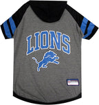 Pets First NFL Detroit Lions Hoodie for Dogs & Cats. | NFL Football Licensed Dog Hoody Tee Shirt, Large | Sports Hoody T-Shirt for Pets | Licensed Sporty Dog Shirt