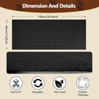 Cat Scratch Furniture Protector, 39.4"x15.8" Self Adhesive Cat Scratch Mat Pad,Cut to Fit DIY Replacement Carpet for Tree,Wall,Bed,Door, Couch Protector (Black)