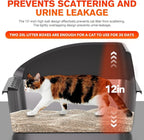 2PACK Stainless Steel Cat Litter Box, 20" L x 13.8" W x12 H Metal Kitty Litter Box with Lid, Never Absorbs Odors, Leak-Proof, Non-Sticky, Easy to Clean, with Scoop
