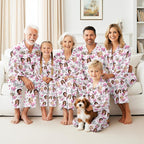 Artsadd Custom Pajamas for Women Men Family, Personalized Face Pjs Pajama Pants, Funny Pet Photo Loungewear Sleepwear Jammies