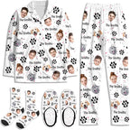 Artsadd Custom Pajamas for Women Men Family, Personalized Face Pjs Pajama Pants, Funny Pet Photo Loungewear Sleepwear Jammies