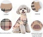 Small/Medium Dog Sweater, Warm Dog Winter Coat w/Sleeves, Comfortable High Neck & Leash Hole, Premium Dog Clothes for Mini Poodle-Best for Holidays, Daily Walks M Apricot
