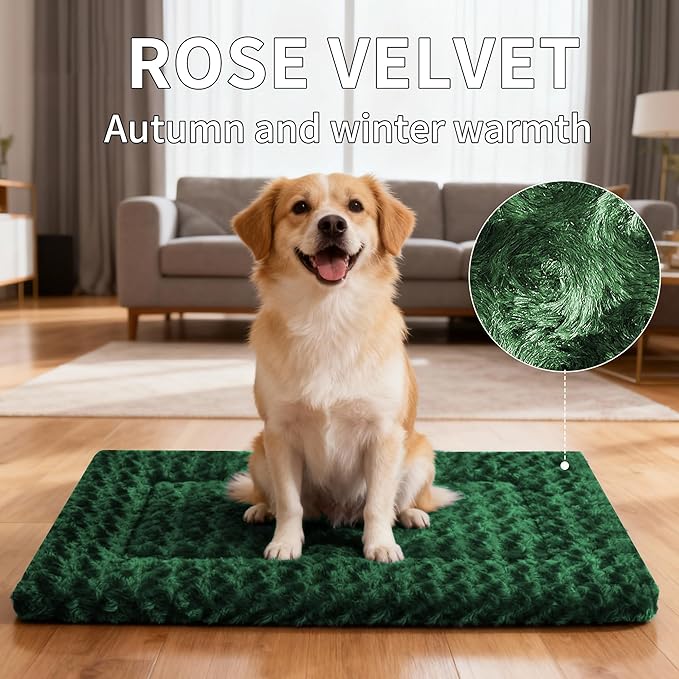 Dog Bed Mat - Comfortable Kennel Pad, Multi-Purpose Crate Bed for Dogs & Cats, Soft Support