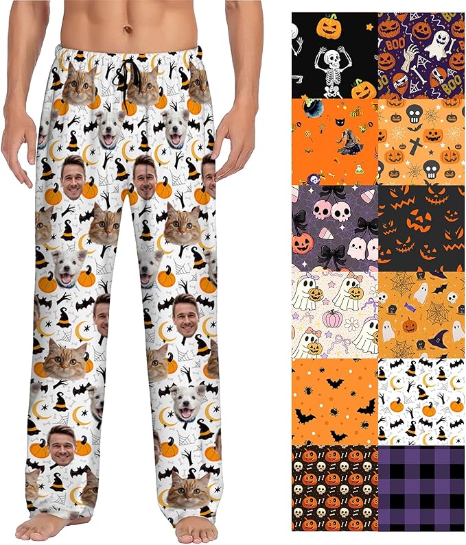 Custom Pajamas Pants With Photo Face Custom PJ Pants Personalized Gifts For Women Men Pet Dog Cat Christmas Valentines