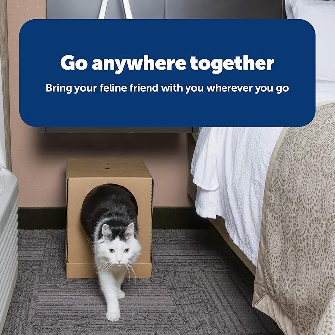 PetSafe Disposable Litter Box with Litter - Collapsible No-Mess Box with Reliable Leak-Proof Protection & Superior Odor Control - Includes 4.3 lb Bag Crystal Pebbles & 8 Disposable Scoops