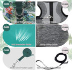 BINGPET Cat Harness and Leash Set Escape Proof for Walking,Step-in Harness with Lightweight Soft Breathable Mesh,Adjustable Easy Control Harness (Emerald Hues, M(Chest:10.5-13.5"))