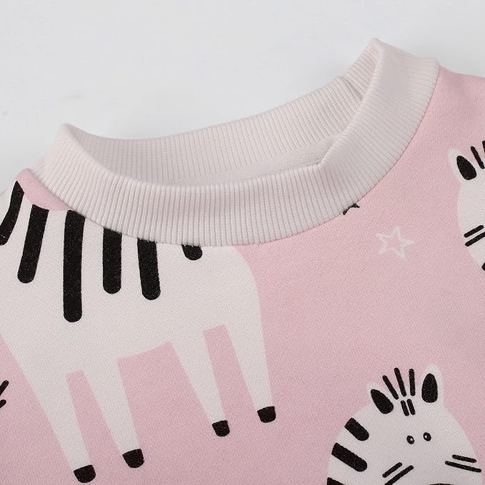 RETSUGO Toddler Baby Girls Sweatshirts Casual Pullover Crewneck Winter Long Sleeve Tops Shirts Clothes 3T-8T