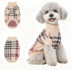 Small/Medium Dog Sweater, Warm Dog Winter Coat w/Sleeves, Comfortable High Neck & Leash Hole, Premium Dog Clothes for Mini Poodle-Best for Holidays, Daily Walks M Apricot