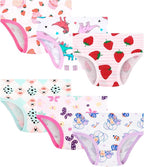 Girls and Toddlers 100% Cotton Underwear Tagless Soft Panties Size 2-3T,4-5T,6,8,10,12 (6-Pack)