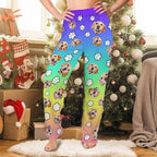 MyPupSocks Customized Face Pajamas Pants Sleep Bottoms for Men Women XS-2XL