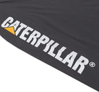 Caterpillar Trademark Banner Long Sleeve Tee Shirts for Men with Center Back Neck Wire Management Loop and Cat Workwear Logo