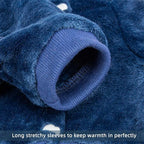 FabriCastle Dog Hoodie Sweater for Small Dogs Boy and Girl, Dog Clothes XS XXS Puppy Sweatshirt, Pet Outfit, Cat Clothing Super Soft Warm Snap On Closure (Navy, Small)