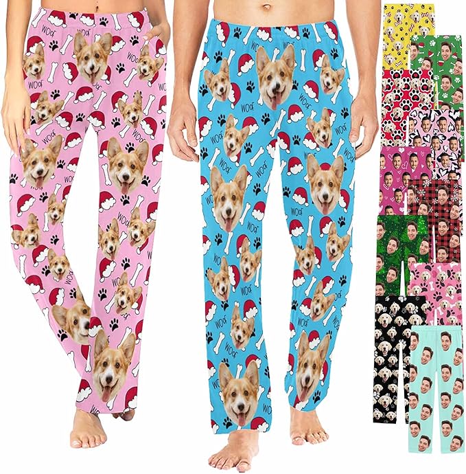 Custom Pajama Pants Customized Pajamas For Men Women Funny Xmas Pjs