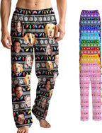 Custom Pajama Pants for Women Men, Personalized 67 Name Photo PJ Family Six Seven Matching Sleep Bottoms Birthday Xmas Gifts