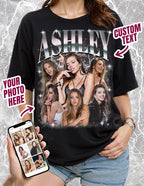 Custom Bootleg Rap Shirt with Photo Text, Vintage Custom Picture Shirt for Girlfriend, Boyfriend, Dad, Mom, Pet Lover Friend