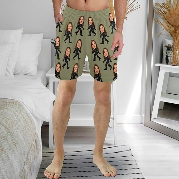 Custom Pajama Pants for Men, Personalized PJ Pants with Photos, Custom Mens Pajama Shorts, Gifts for Dad Husband