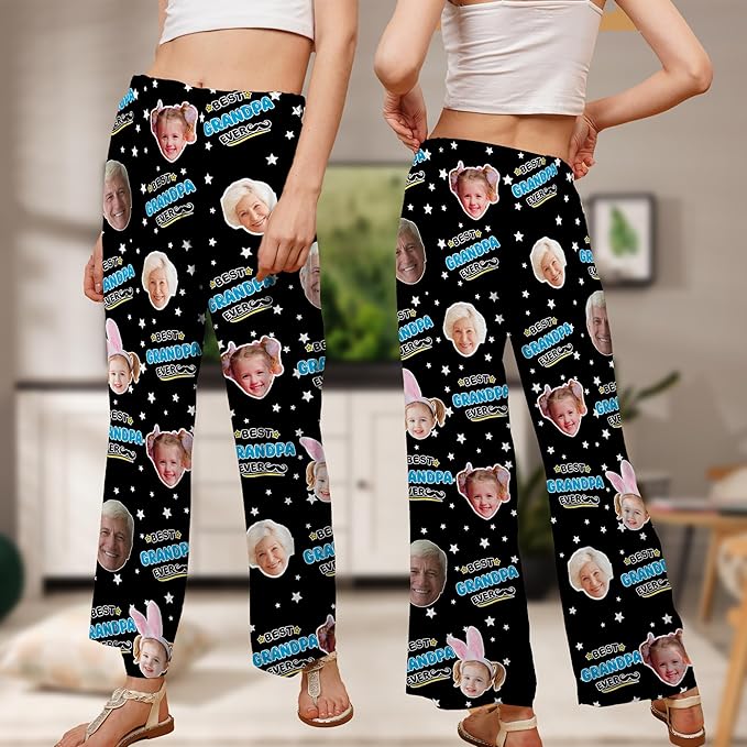 Personalized Pajamas with Faces for Men Women Custom Gifts For Pet Lover Family Cat Dog