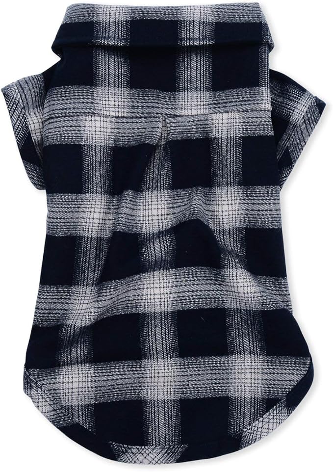 Koneseve Dog Shirt, Pet Plaid Polo Clothes Shirt T-Shirt, Sweater Bottoming Shirt,Cat Puppy Grid Adorable Wearing Stylish Cozy Halloween,Christmas Costumes {Blue;XXL}