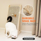 PETKARAY Cat Scratcher, Sisal Scratching Ramp, L Shape Cat Scratch Pad for Indoor Cats, Wall Furniture Protector Large Size