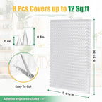 Zipcase 16 Pack Scat Mat for Cats - 13 x 16 In Updated Dual Length Cat Deterrent Mat with Narrower & Denser Spikes, More Effective For Indoor & Outdoor Cat Repellent Fence Covers 24 Sq.ft (3456 Sq.in)