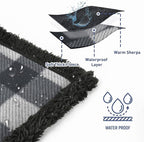 Kritter Planet Waterproof Bed Blanket, Washable Stain Proof Pad Bed Cover, Reversible Leakproof Furniture Protector, Liquid Pee Proof Blanket for Couch Sofa, 80x60 inch, Queen Size