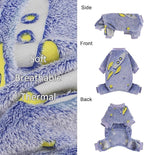 Fleece Pajamas for Small Dogs, Puppy Clothes, Soft & Stretchy Dog Onesies, Cute XS