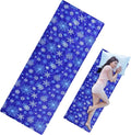 Cooling Pad Mat for Sleep Cooling Mattress Pad Gel for Bed, Relieve Pain, Summer Hot Flashes, Adult, Pets, No Water or Electricity Required (Blue,White,60 x 20 Inch)